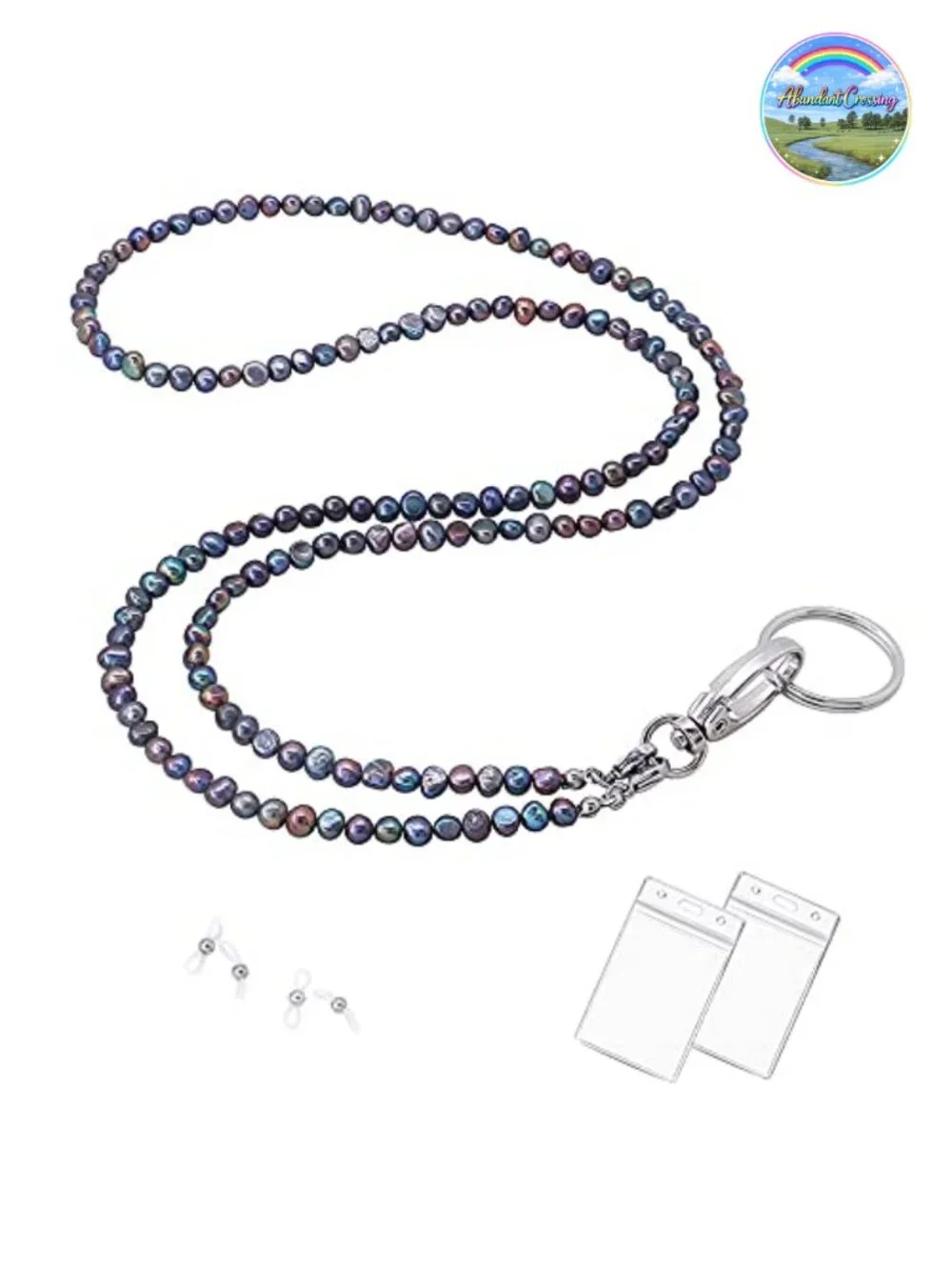 Freshwater Pearl Lanyard for ID Badges with Lobster Clasp